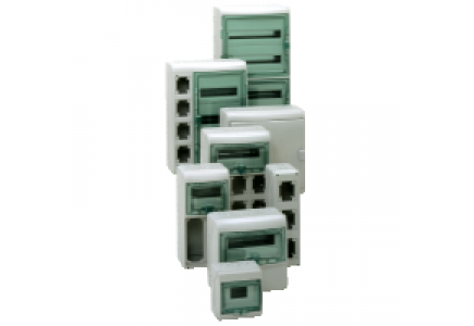 Kaedra 13987 - coffret Kaedra en saillie - IP 65 - 4 x 18 modules - porte transparente , Schneider Electric