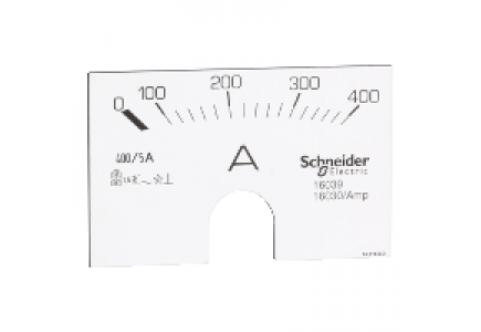Acti 9 16039 - PowerLogic - cadran 0 à 400 A pour ampèremètre analogique modulaire , Schneider Electric