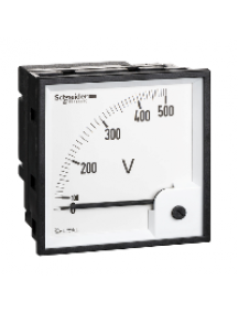 PowerLogic 16075 - PowerLogic - voltmètre analogique - encastré - 96x96mm - 0 à 500 V , Schneider Electric
