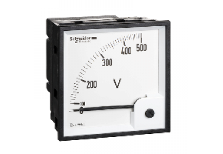 PowerLogic 16075 - PowerLogic - voltmètre analogique - encastré - 96x96mm - 0 à 500 V , Schneider Electric
