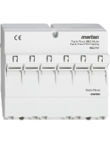 Merten 465712 - Patch panel REG, 6-gang, light grey , Schneider Electric