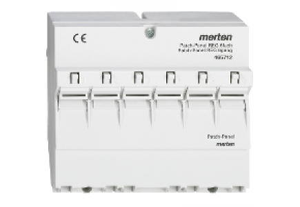 Merten 465712 - Patch panel REG, 6-gang, light grey , Schneider Electric