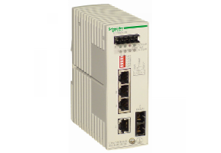 ConneXium 499NMS25101 - switch Ethernet non managé - 4 ports cuivre + 1 port fibre multimode , Schneider Electric