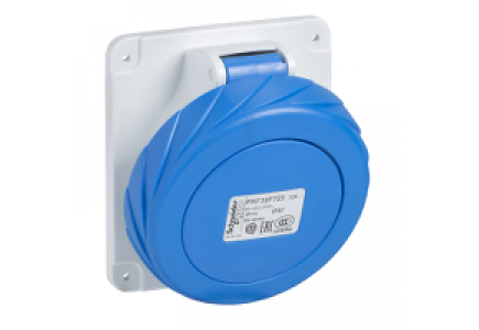 81290 - PratiKa - socle de prise industrielle - CEE 125A 3P 230V 6U - inclinée - IP67 , Schneider Electric