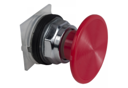 Harmony 9001K 9001KR25R - Harmony 9001K - BP coup poing non lum.- clips.- rouge - Ø30 - rond - momentané , Schneider Electric
