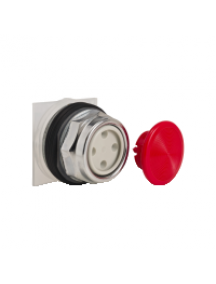 Harmony 9001K 9001KR4R - Harmony 9001K - BP coup de poing non lum.- clips.- rouge - Ø30 - rond - moment. , Schneider Electric