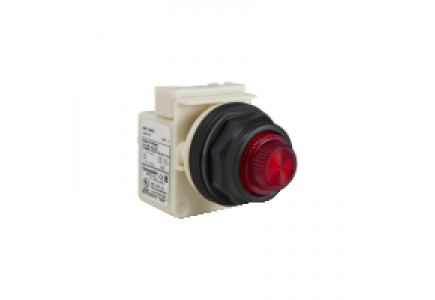 Harmony 9001SK 9001SKT38LRR31 - bouton-poussoir lumineux rouge Ø 30 - à impulsion dépassant - 120 V - 1 OF , Schneider Electric