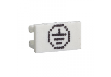 Borniers AB1RT - repère encliquetable blanc jeu de 500 caractère symbole terre , Schneider Electric
