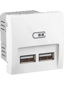 Altira ALB44378 - Altira - Prise chargeur double USB - 2.1A - blanc polaire , Schneider Electric