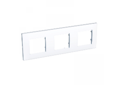 Altira ALB44657 - Altira - plaque de finition - 3 postes horizontal - entraxe 71mm - blanc polaire , Schneider Electric