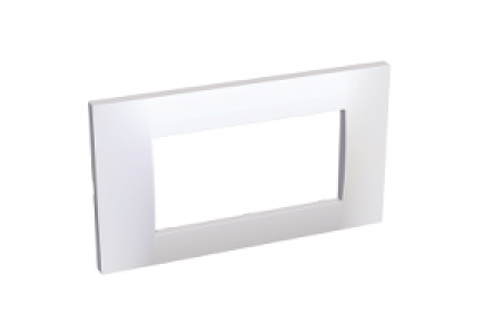 Altira ALB45654 - Altira - plaque blanc 9010 - 2 postes - montage horizontal - entraxe 45mm , Schneider Electric