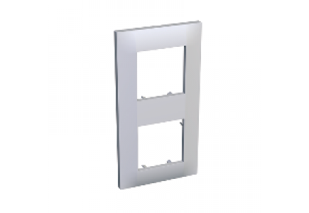 Altira ALB45655 - Altira - plaque finition 2 postes - montage vertical - 152 x 80 mm - blanc , Schneider Electric
