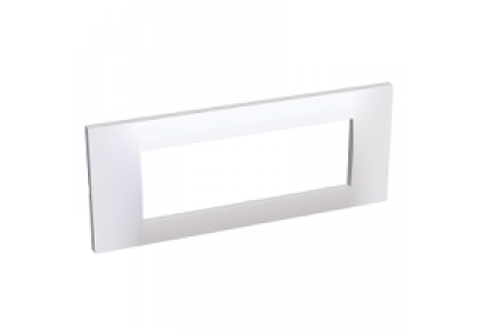 Altira ALB45656 - Altira - plaque blanc 9010 - 3 postes -montage horizontal - entraxe 45mm , Schneider Electric