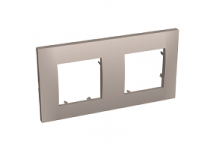 Altira ALB45722 - Altira - plaque de finition - 2 postes horizontal - entraxe 71mm - granit , Schneider Electric