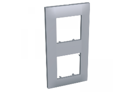 Altira ALB45735 - Altira - plaque de finition - 2 postes vertical - entraxe 71mm - schiste , Schneider Electric