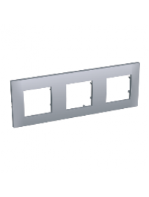 Altira ALB45737 - Altira - plaque de finition - 3 postes horizontal - entraxe 71mm - schiste , Schneider Electric