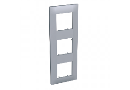 Altira ALB45739 - Altira - plaque de finition - 3 postes vertical - entraxe 71mm - schiste , Schneider Electric
