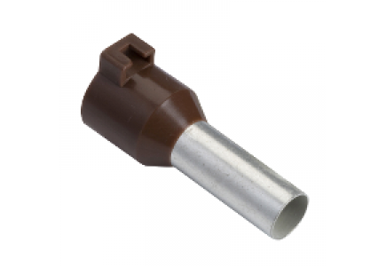Linergy DZ5CA103 - DZ5 - embout de câble pr porte étiq. clips.- long - 10mm² - brun - NF - 100 , Schneider Electric