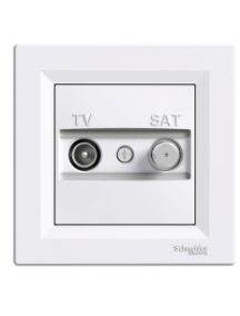 EPH3400121 - Asfora - TV-SAT ending outlet - 1dB white , Schneider Electric
