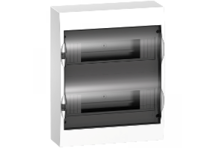 EZ9E212S2S - Easy9 - surface enclosure 24 modules - smoked door - with E/N term.blocks , Schneider Electric