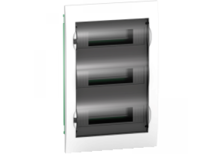 EZ9E312S2F - Easy9 - flush enclosure 36 modules - smoked door - with E/N term.blocks , Schneider Electric
