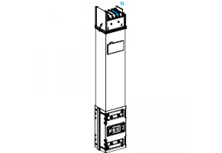 Canalis KSA630ED4081 - Canalis - colonne montante - 630 A - 0.8 m - 1 trappe de dérivation , Schneider Electric