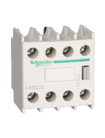 Relais de contrôle TeSys D LADC22 - TeSys D - bloc de contacts auxiliaires - 2F+2O - bornes à vis-étriers , Schneider Electric