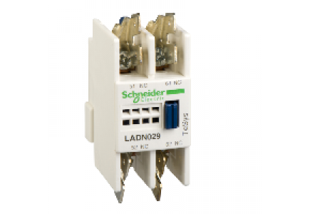 TeSys D LADN029 - TeSys D - bloc de contacts auxiliaires - 0F+2O - cosses Faston , Schneider Electric