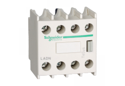 Relais de contrôle TeSys D LADN04 - TeSys D - bloc de contacts auxiliaires - 0F+4O - bornes à vis-étriers , Schneider Electric