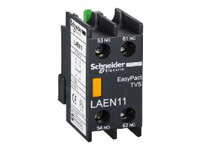 LAEN11 - EasyPact TVS - auxiliary contact block - 1 NO + 1 NC - screw-clamps terminals , Schneider Electric