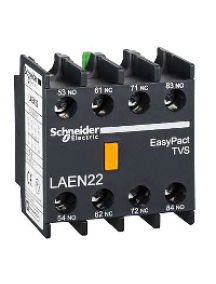 LAEN22 - EasyPact TVS - auxiliary contact block - 2 NO + 2 NC - screw-clamps terminals , Schneider Electric