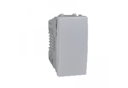 Unica MGU3.106.18 - Unica Blanc poussoir à fermuture 10 A connexion rapide 1 module , Schneider Electric