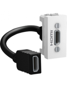 MGU3.430.18 - Unica - prise HDMI - préconnectorisée - 1 module - blanc , Schneider Electric
