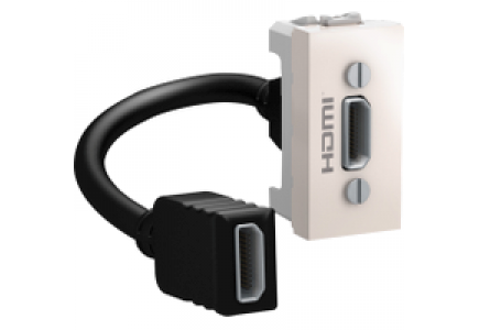 MGU3.430.25 - Unica - prise HDMI - préconnectorisée - 1 module - ivoire , Schneider Electric