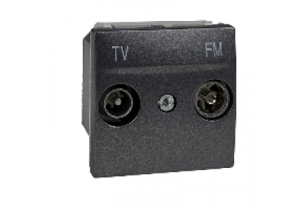 Unica MGU3.451.12 - Unica - prise de TV/FM - individuel - 2 modules - graphite , Schneider Electric
