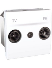 Unica MGU3.451.18 - Unica - prise de TV/FM - individuel - 2 modules - blanc , Schneider Electric