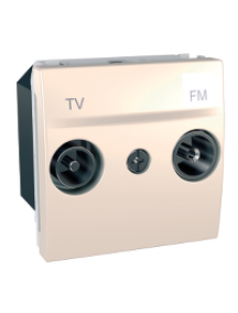 Unica MGU3.451.25 - Unica - TV/FM socket - individual socket - ivory , Schneider Electric