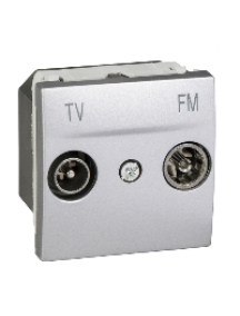 Unica MGU3.451.30 - Unica - prise de TV/FM - individuel - 2 modules - aluminium , Schneider Electric