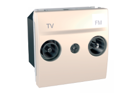 Unica MGU3.452.25 - Unica - TV/FM socket - terminal socket - ivory , Schneider Electric