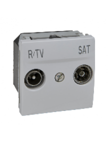 Unica MGU3.454.18 - Unica - R-TV/SAT socket - individual socket - white , Schneider Electric