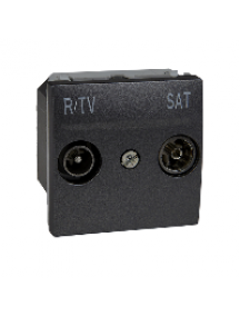 Unica MGU3.455.12 - Unica Top/Class - R-TV/SAT socket - terminal socket - graph. , Schneider Electric