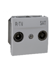 Unica MGU3.455.18 - Unica - R-TV/SAT socket - terminal socket - white , Schneider Electric