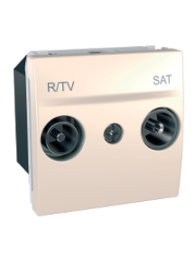 Unica MGU3.456.25 - Unica - R-TV/SAT socket - intermediate socket - ivory , Schneider Electric