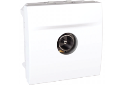 Unica MGU3.463.18 - Unica - SAT single shield socket - male passage - white , Schneider Electric