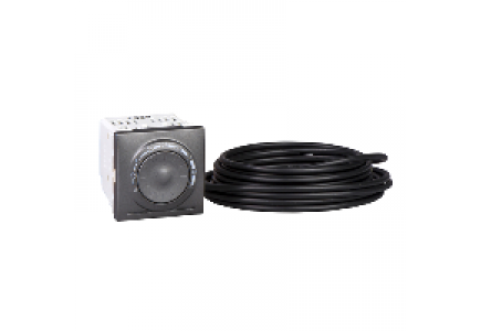 MGU3.503.12 - Unica - thermostat pour plancher chauffant - 10A - 2 modules - graphite , Schneider Electric