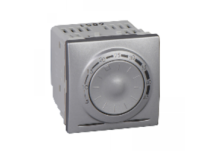 MGU3.503.30 - Unica - thermostat pour plancher chauffant - 10A - 2 modules - aluminium , Schneider Electric