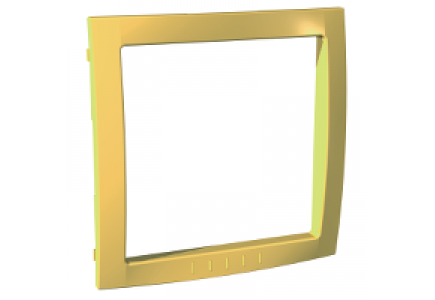 Unica MGU4.000.01 - Unica Colors - decorative frame - 2 m - clip-in - royal yellow , Schneider Electric
