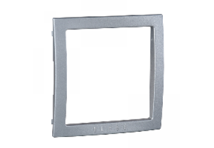 Unica MGU4.000.60 - Unica Colors - decorative frame - 2 m - clip-in - dull silver , Schneider Electric