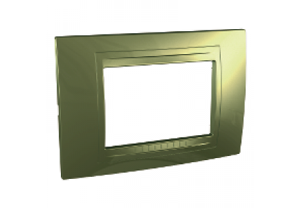 Unica MGU4.103.64 - Unica Allegro - cover frame - 3 modules - golden , Schneider Electric