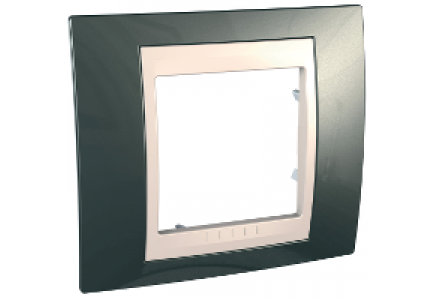 Unica MGU6.002.524 - Unica Plus - cover frame - 1 gang - champagne/ivory , Schneider Electric